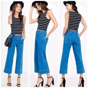 Brand new culotte high rise express jeans